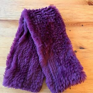 Adrienne Landau Purple rabbit Fur scarf